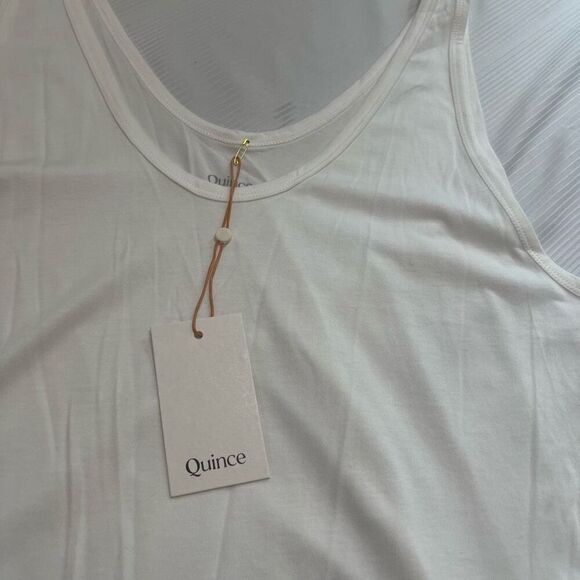 NWT Quince White Sleeveless Tank Top Size XL New - Picture 2 of 7